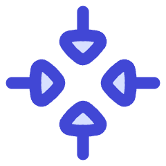 Triangle Arrow Point Center Icon from Flex Duo Set