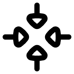 Triangle Arrow Point Center Icon from Flex Line Set