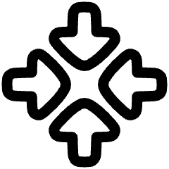 Triangle Arrow Point Center Icon from Plump Line Set