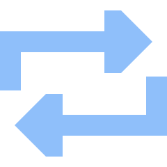 Triangle Arrow Reload Horizontal 1 Icon from Sharp Flat Set