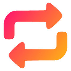Triangle Arrow Reload Horizontal 1 Icon from Plump Gradient Set