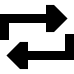 Triangle Arrow Reload Horizontal 1 Icon from Sharp Solid Set