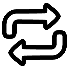 Triangle Arrow Reload Horizontal 1 Icon from Plump Line Set