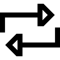 Triangle Arrow Reload Horizontal 1 Icon from Sharp Line Set