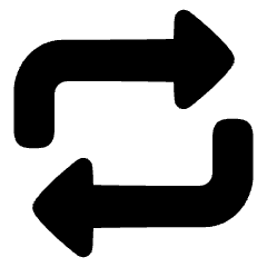 Triangle Arrow Reload Horizontal 1 Icon from Plump Solid Set