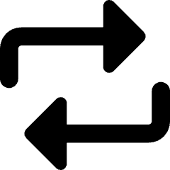 Triangle Arrow Reload Horizontal 1 Icon from Core Remix Set