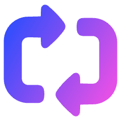 Triangle Arrow Reload Horizontal 2 Icon from Plump Gradient Set