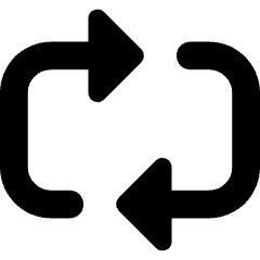Triangle Arrow Reload Horizontal 2 Icon from Core Remix Set