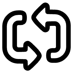 Triangle Arrow Reload Horizontal 3 Icon from Plump Line Set