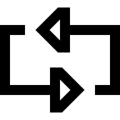 Triangle Arrow Reload Horizontal 3 Icon from Sharp Line Set