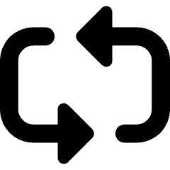 Triangle Arrow Reload Horizontal 3 Icon from Core Remix Set