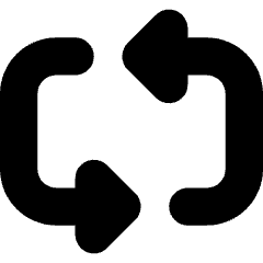 Triangle Arrow Reload Horizontal 3 Icon from Core Solid Set