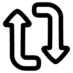 Triangle Arrow Reload Vertical 1 Icon from Plump Line Set