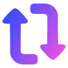Triangle Arrow Reload Vertical 1 Icon from Plump Gradient Set