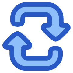 Triangle Arrow Reload Vertical 2 Icon from Plump Duo Set