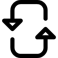 Triangle Arrow Reload Vertical 3 Icon from Core Line Set