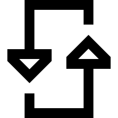 Triangle Arrow Reload Vertical 3 Icon from Sharp Line Set
