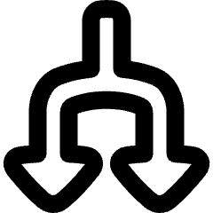 Triangle Arrow Split Down 1 Icon from Plump Remix Set