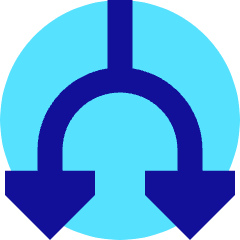 Triangle Arrow Split Down 1 Icon from Sharp Pop Set