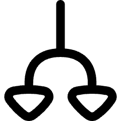 Triangle Arrow Split Down 1 Icon from Flex Line Set