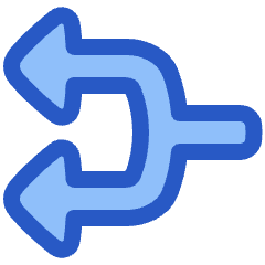 Triangle Arrow Split Left 1 Icon from Plump Duo Set