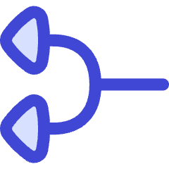 Triangle Arrow Split Left 1 Icon from Flex Duo Set