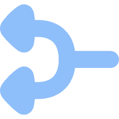 Triangle Arrow Split Left 1 Icon from Flex Flat Set