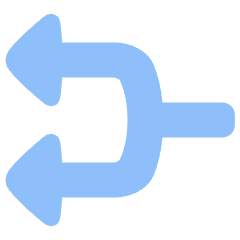 Triangle Arrow Split Left 1 Icon from Plump Flat Set