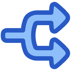 Triangle Arrow Split Right 1 Icon from Plump Duo Set