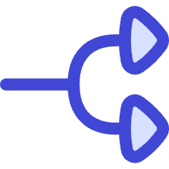 Triangle Arrow Split Right 1 Icon from Flex Duo Set