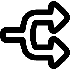 Triangle Arrow Split Right 1 Icon from Plump Remix Set