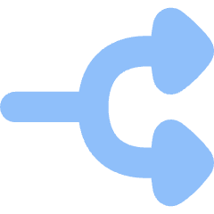 Triangle Arrow Split Right 1 Icon from Flex Flat Set
