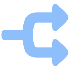 Triangle Arrow Split Right 1 Icon from Plump Flat Set