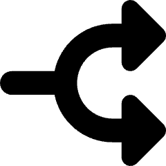 Triangle Arrow Split Right 1 Icon from Core Solid Set