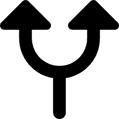 Triangle Arrow Split Up 1 Icon from Core Remix Set