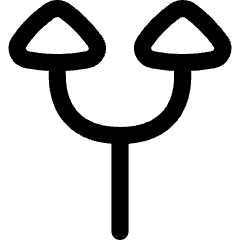 Triangle Arrow Split Up 1 Icon from Flex Line Set
