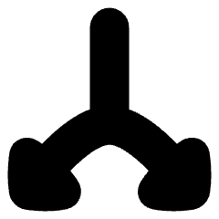Triangle Arrow Split Vertical Down 2 Icon from Flex Solid Set