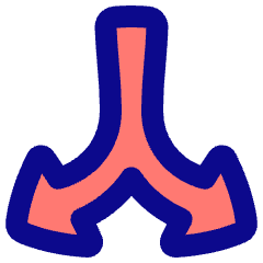 Triangle Arrow Split Vertical Down 2 Icon from Plump Pop Set