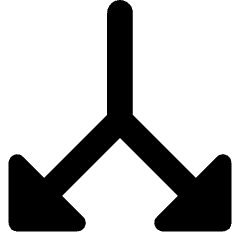 Triangle Arrow Split Vertical Down 2 Icon from Core Remix Set