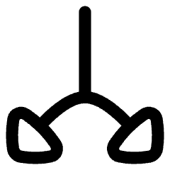 Triangle Arrow Split Vertical Down 2 Icon from Flex Line Set