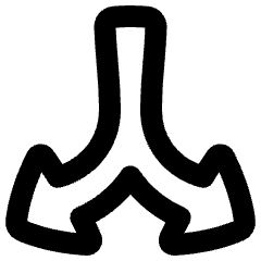 Triangle Arrow Split Vertical Down 2 Icon from Plump Remix Set