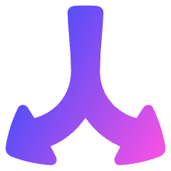Triangle Arrow Split Vertical Down 2 Icon from Plump Gradient Set