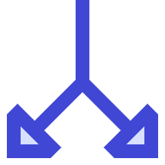 Triangle Arrow Split Vertical Down 2 Icon from Sharp Duo Set