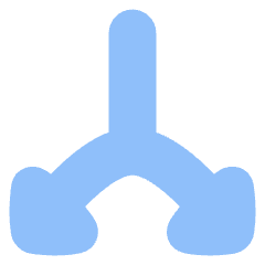 Triangle Arrow Split Vertical Down 2 Icon from Flex Flat Set