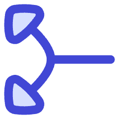 Triangle Arrow Split Vertical Left 2 Icon from Flex Duo Set