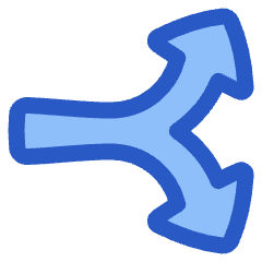 Triangle Arrow Split Vertical Right 2 Icon from Plump Duo Set