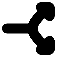 Triangle Arrow Split Vertical Right 2 Icon from Flex Solid Set