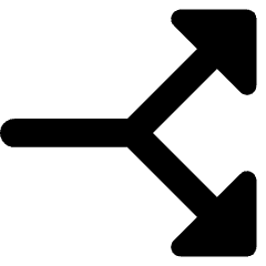 Triangle Arrow Split Vertical Right 2 Icon from Core Remix Set