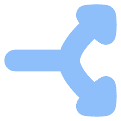 Triangle Arrow Split Vertical Right 2 Icon from Flex Flat Set