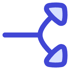 Triangle Arrow Split Vertical Right 2 Icon from Flex Duo Set